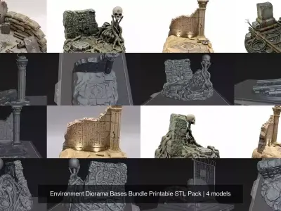 Environment Diorama Bases Bundle Printable STL Pack