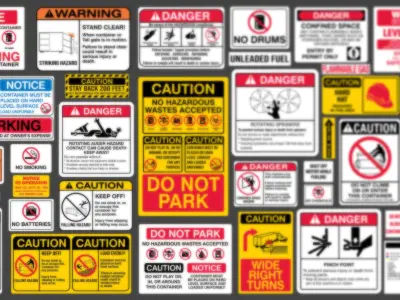 Industrial Sign Decal vol 02 Sticker and Decal generator Texture