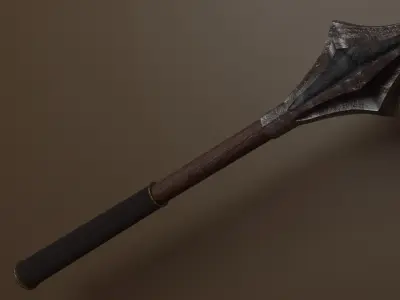 Mace or Bludgeon Low-poly 3D model