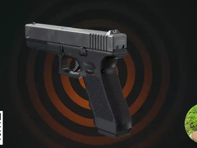 Modern Polymer Strike-Fired Tactical Pistol 3D model