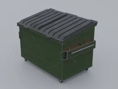 Front Load Container Low-poly 3D model