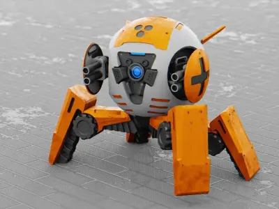 BATTLE DROID AERO  RIGGED Free 3D model
