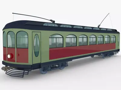 Historical Tram Free 3D model