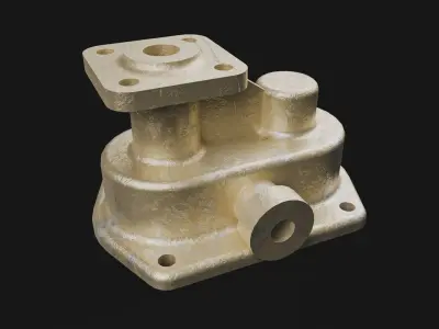 Building Blocks Kit Casted Parts Hard Surface SILVER V8 Low-poly 3D model