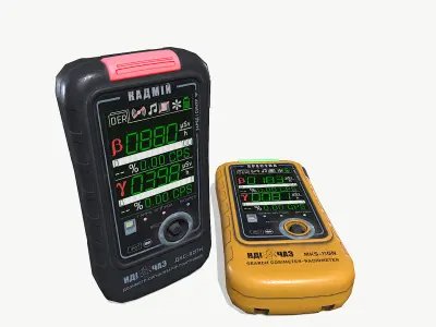 Dosimeter Cadmium and Spectra Low-poly 3D model