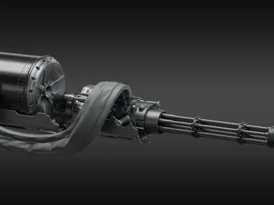 SciFi Minigun Automatic Cannon 3D model