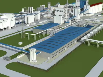 Chemical Plant 3 3D model
