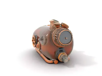 Steampunk Pressure Gauge Model Pack for Interactive Simulations Low-poly 3D model