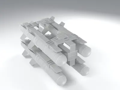 Missile - Roketsan - Umtas 3D Model 3D model