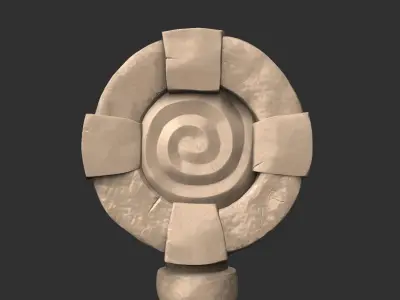 Stylized Magic Key - 3D Model  and 3D print Ready  3D print model