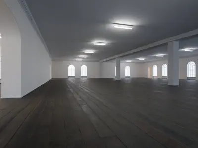 Art Museum Gallery Interior 36 Low-poly 3D model