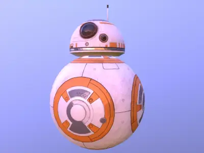 STAR WARS BB-8 DROID PBR Low-poly 3D model