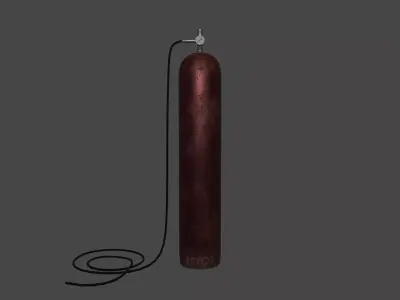 Old Oxygen Tank Free low-poly 3D model