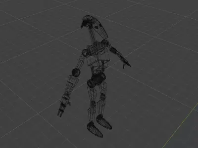 B1 battle droid Low-poly 3D model get