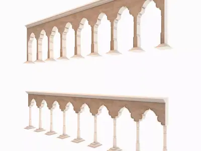 classic moroccan arch Low-poly 3D model