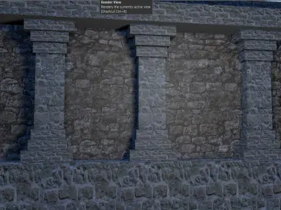 mendieval temple Free low-poly 3D model