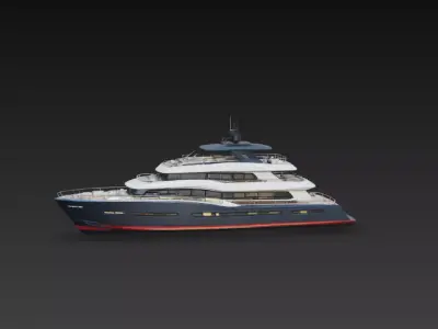 Luxury Expedition Super Yacht 3D print model