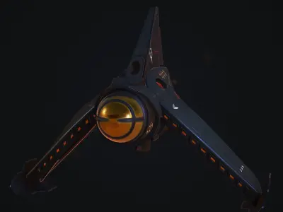 SpaceShip 3D model by oguzfaruk1 from CGTrader (Textured)