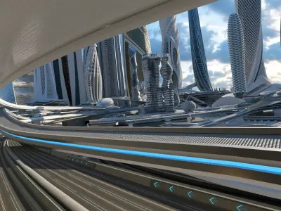 CBD. Future city. P4 model 3D model