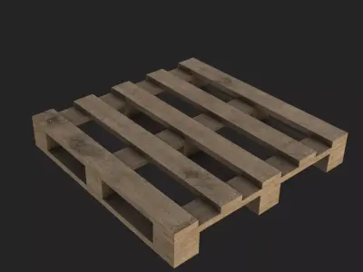 Wooden pallet Free low-poly 3D model