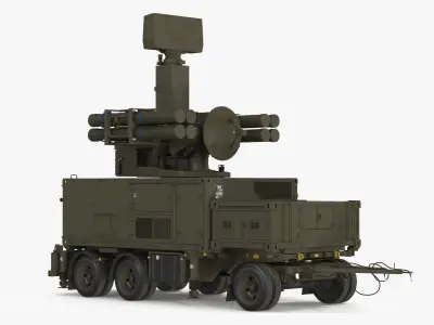 Crotale NG Air Defense Missile System 3D model