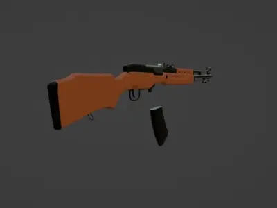 SKS weapon Low-poly 3D model