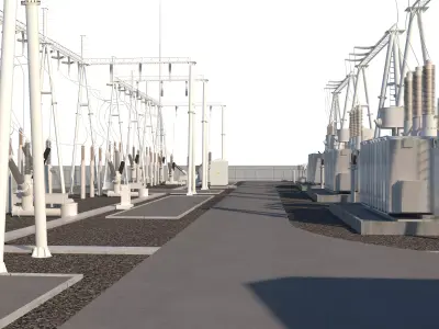 ELECTRICITY SUB STATION 3D model buy