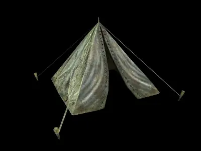 Military Tent - 3 - PBR - Textured Low-poly 3D model