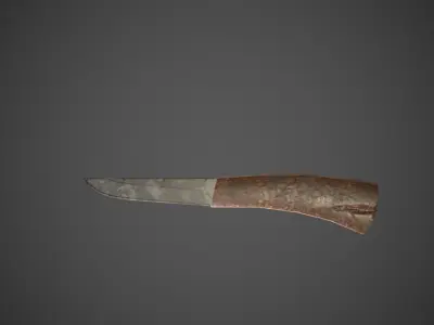 Low Poly Medieval Knife Low-poly 3D model