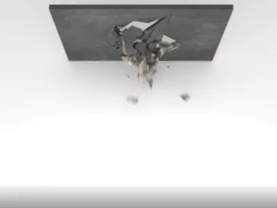 Bomb Crack Wall 01 Low-poly 3D model