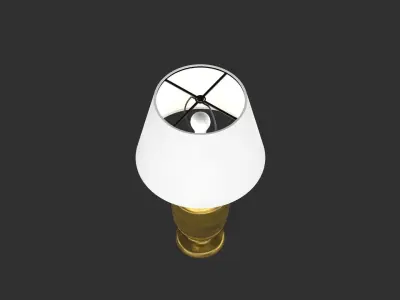 Brass Lamp Shade Low-poly 3D model