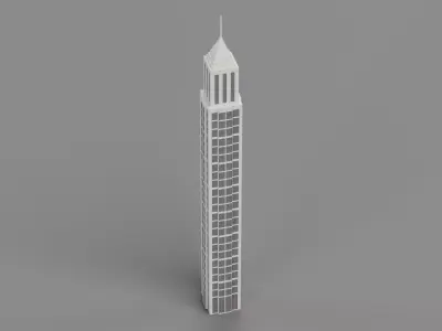 Paper Skyscraper V12 Low-poly 3D model