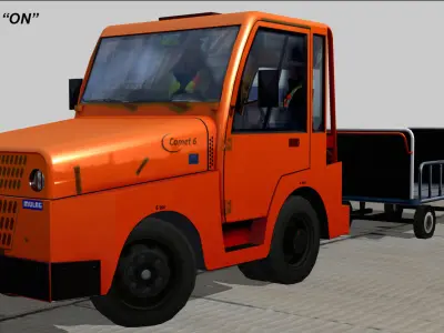 Mulag Comet 6 Towing tractor Low-poly 3D model