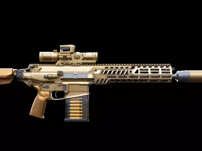 SIG MCX Spear XM7 Assault Rifle Modern Game Ready Weapon Low-poly 3D model