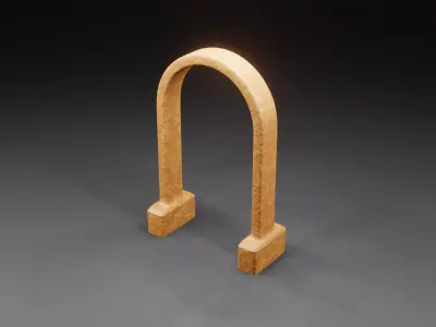 Gothic arch Low-poly 3D model