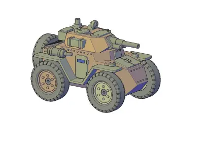 DESERT LION ARMORED VEHICLE 3D print model
