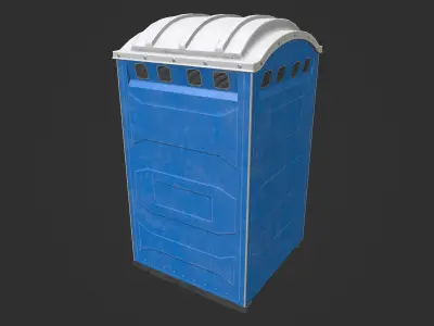 Mobile Toilet Low-poly 3D model