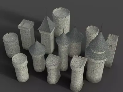 CastleCreator Pack Free low-poly 3D model