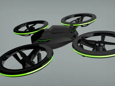 X-Black Drone - Quadcopter Free 3D print model
