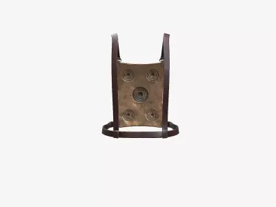 Ancient Armor PectoralePlate 3D Model Game Ready PBR Low Poly Low-poly 3D model