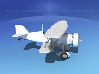 Curtiss F-11-C2 Goshawk 3D model
