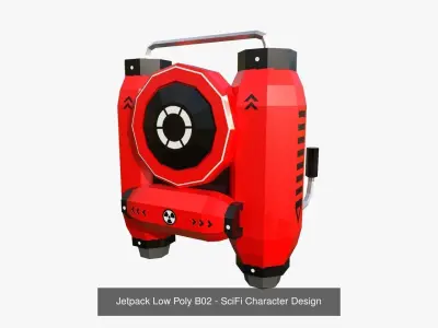 05 Jetpack Low Poly B Collection - SciFi Character Design