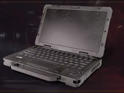 Tactical laptop Low-poly 3D model purchase