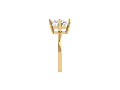 Solitaire Engagement Ring 3D print model 46