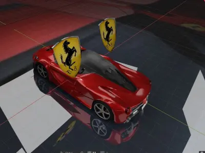LaFerrari ferrari sports car in video game Free 3D model