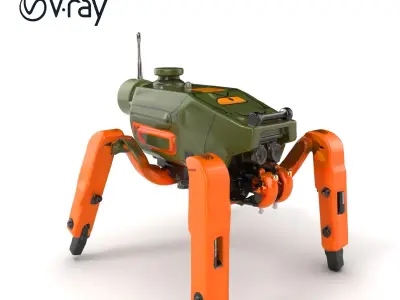 Compact Spider Reconnaissance Unit Model Pack Low-poly 3D model