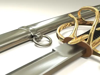 Cavalry Saber Low-poly 3D model