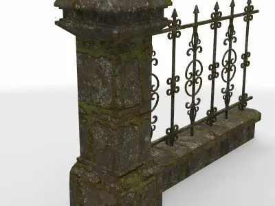 set architecture fence  3D model