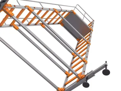 industrial Multifunctional Ladder 3D model purchase