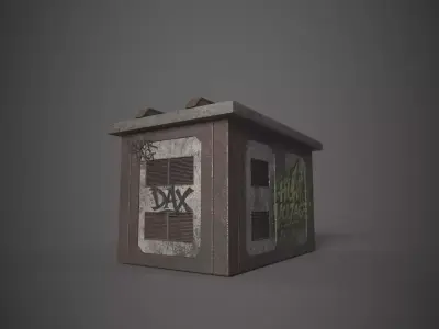 Realistic Urban Transformer Station  Low-poly 3D model